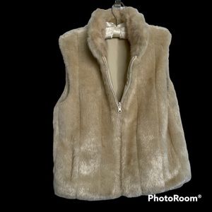 Giacca Faux Fur Zip Vest. Small